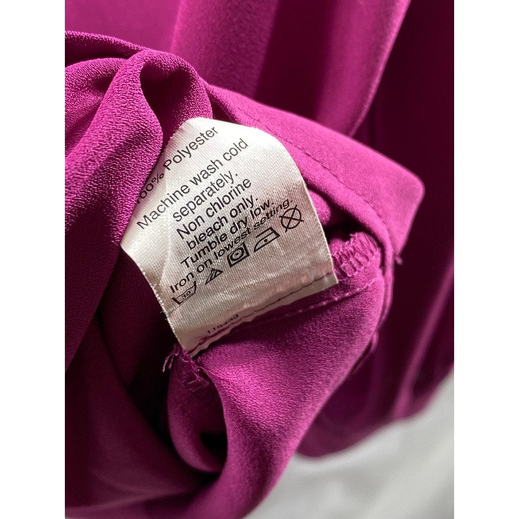 J.CREW Women's Magenta Scoop-Neck Long Sleeve Top SZ XS