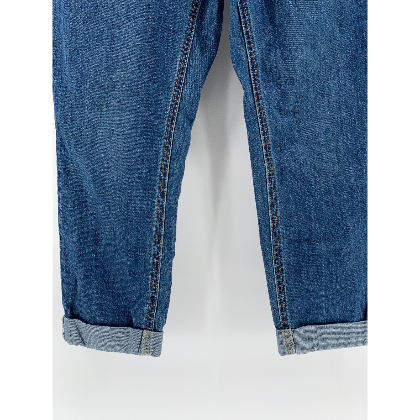 DICKIES Women's Vintage Y2K Blue Denim Cuffed Five-Pocket Jeans SZ 7/28