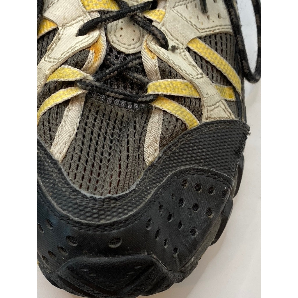 MERRELL Men's Black-Yellow Mesh Continuum Lace-Up Hiking Sneakers SZ 10.5