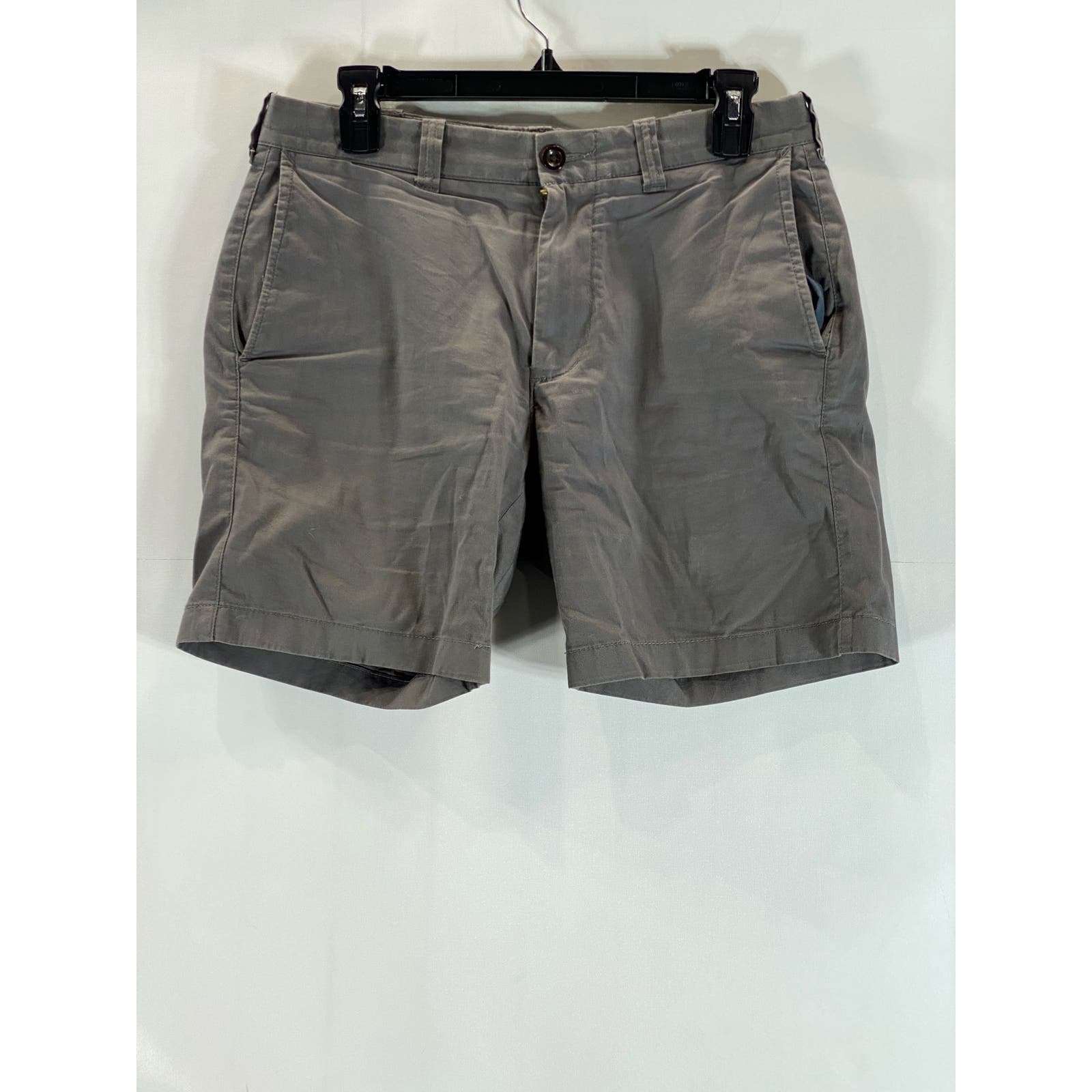 J.CREW Men's Dark Grey Cotton Regular-Fit 7" Chino Shorts SZ 29