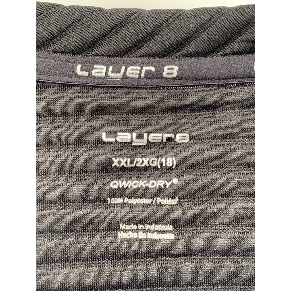 LAYER8 Women's Black Ribbed Crewneck Long Sleeve Sweatshirt SZ XXL