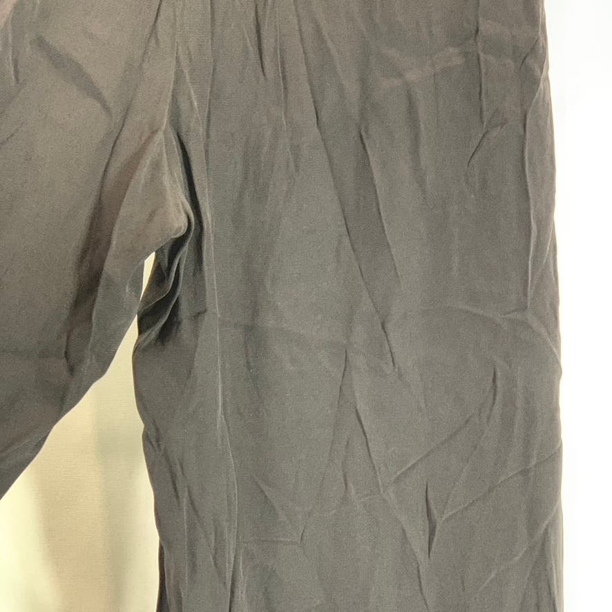 JOSIE NATORI Women's Petite Black Wide Leg Classic Vintage Lounge Pants SZ M