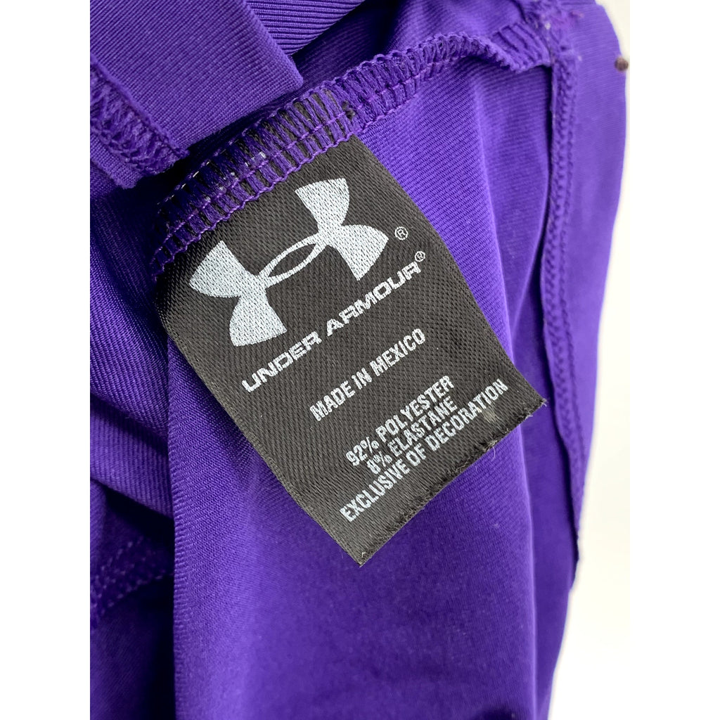 UNDER ARMOUR Girls' Purple Fitted Logo Crewneck Long Sleeve ActiveTop SZ XL
