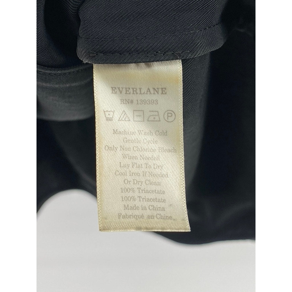 EVERLANE Women's Black Crewneck Sleeveless A-Line Knee Length Dress SZ 0