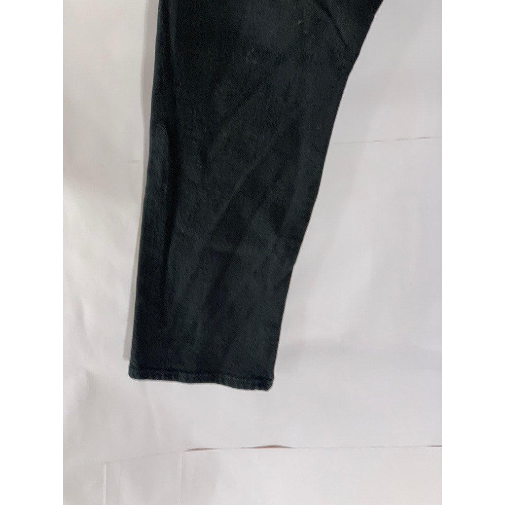 LEVI'S Women's Black Solid Wedgie Straight High-Rise Denim Five-Pocket Jean SZ27