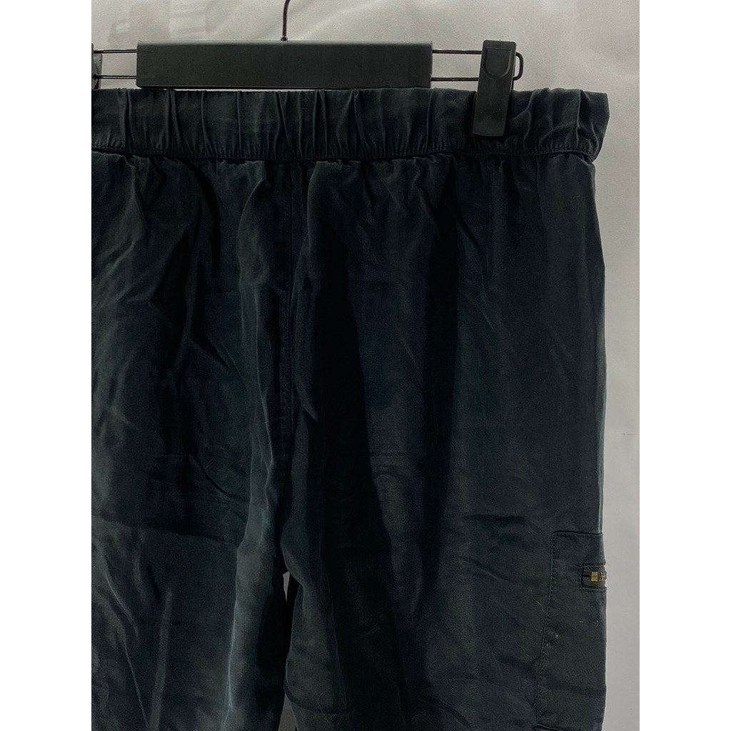 BANANA REPUBLIC Women's Black Solid Soft Cargo Pull-On Drawstring Pant SZ S