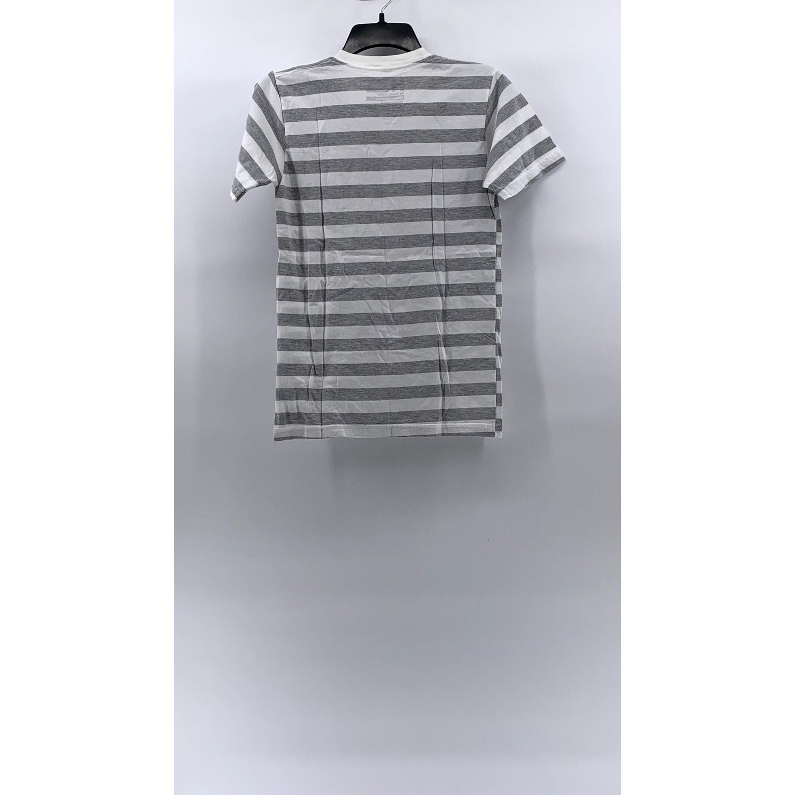 MADE FOR HISTORY By Tanya Taylor Women's Gray-White Striped Crewneck Top SZ XS