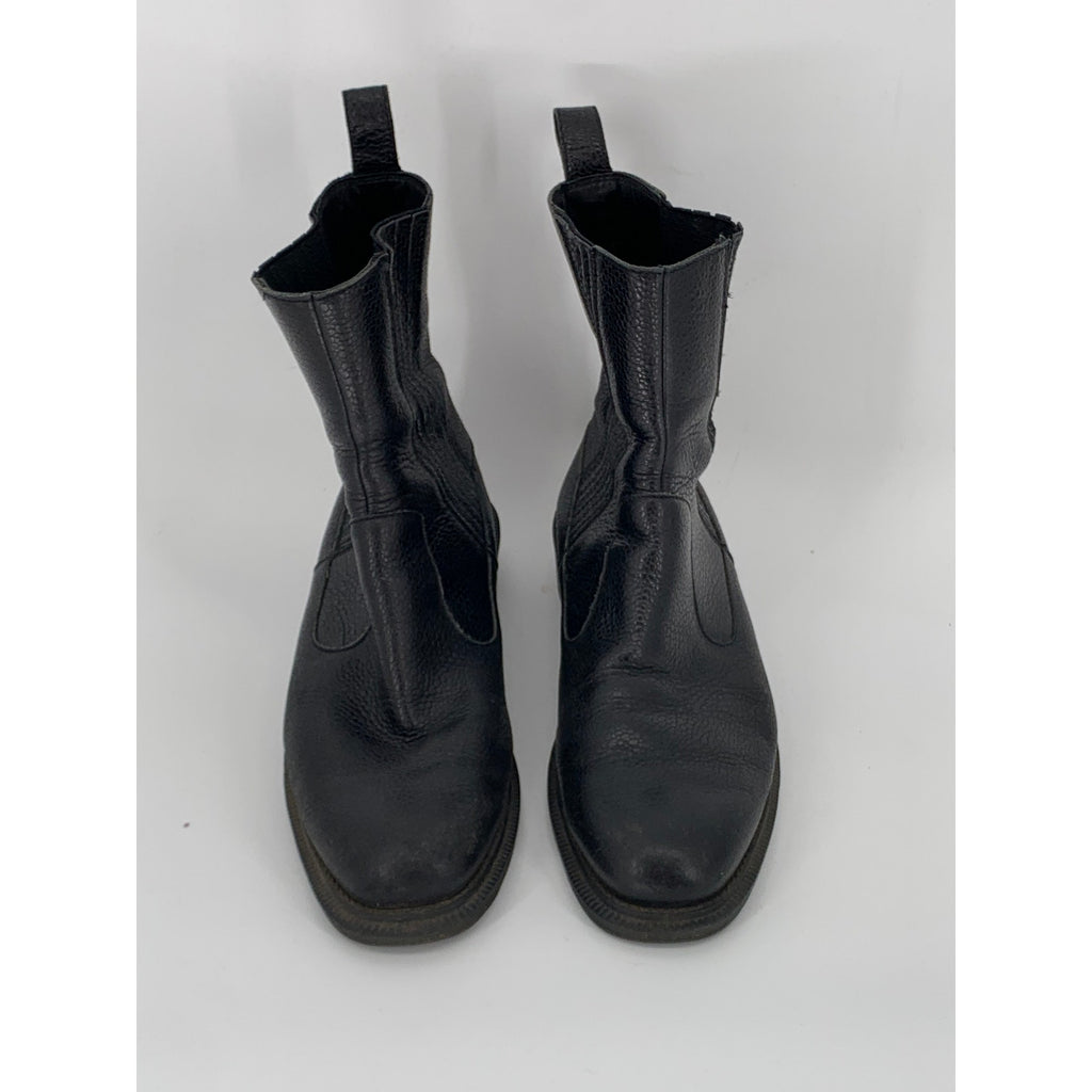 DR. MARTENS Women's Black Solid Eleanore Pull-On Ankle Chelsea Boots SZ 10
