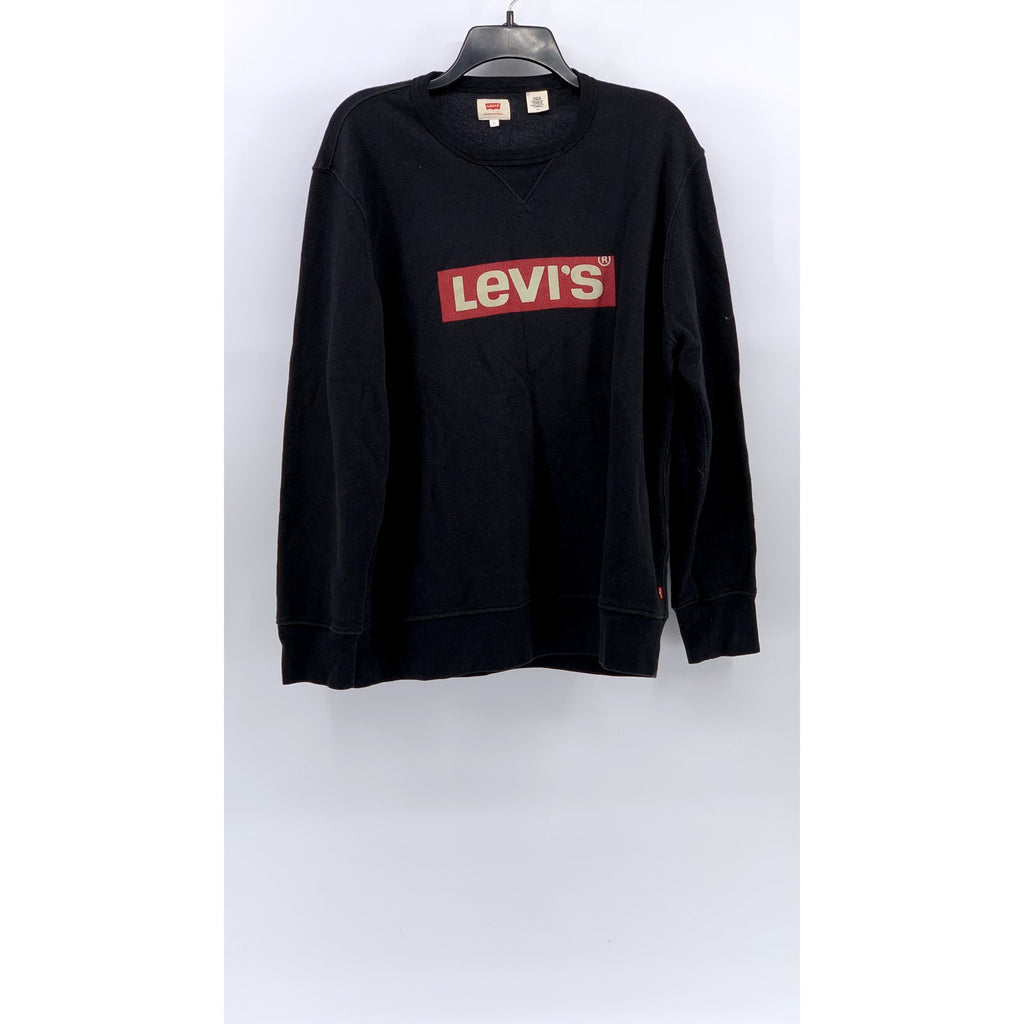 LEVI'S Men's Black Square Logo Sweatshirt SZ L