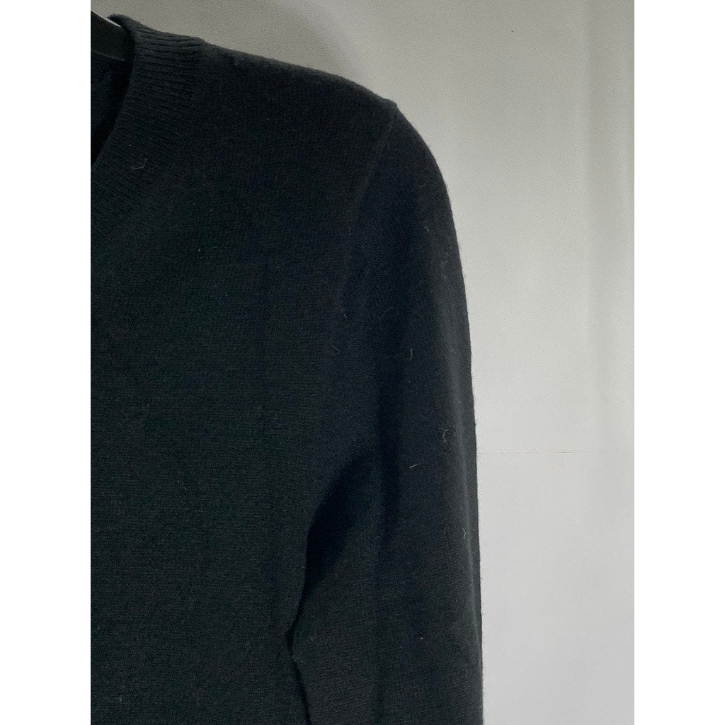 J. CREW MERCANTILE Women's Black Solid Crewneck Cotton-Blend Sweater SZ XS