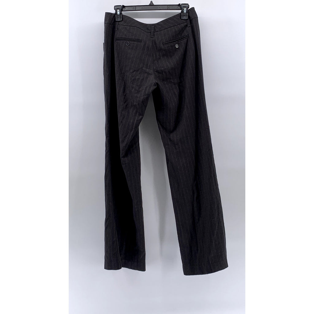NEW YORK & COMPANY Women's Charcoal Gray Stretch Striped Wide-Leg Pants SZ 4