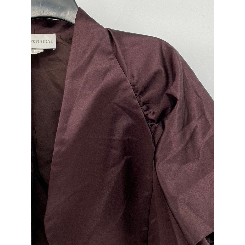 DAVID'S BRIDAL Women's Brown Strapless 2pc Gown SZ 26