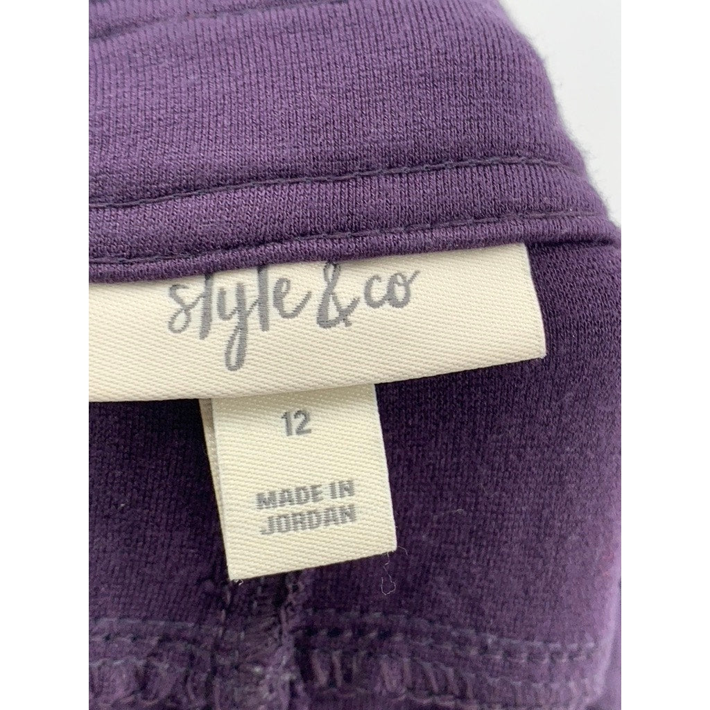 STYLE & CO Women's Purple Skinny-Leg Pants SZ 12