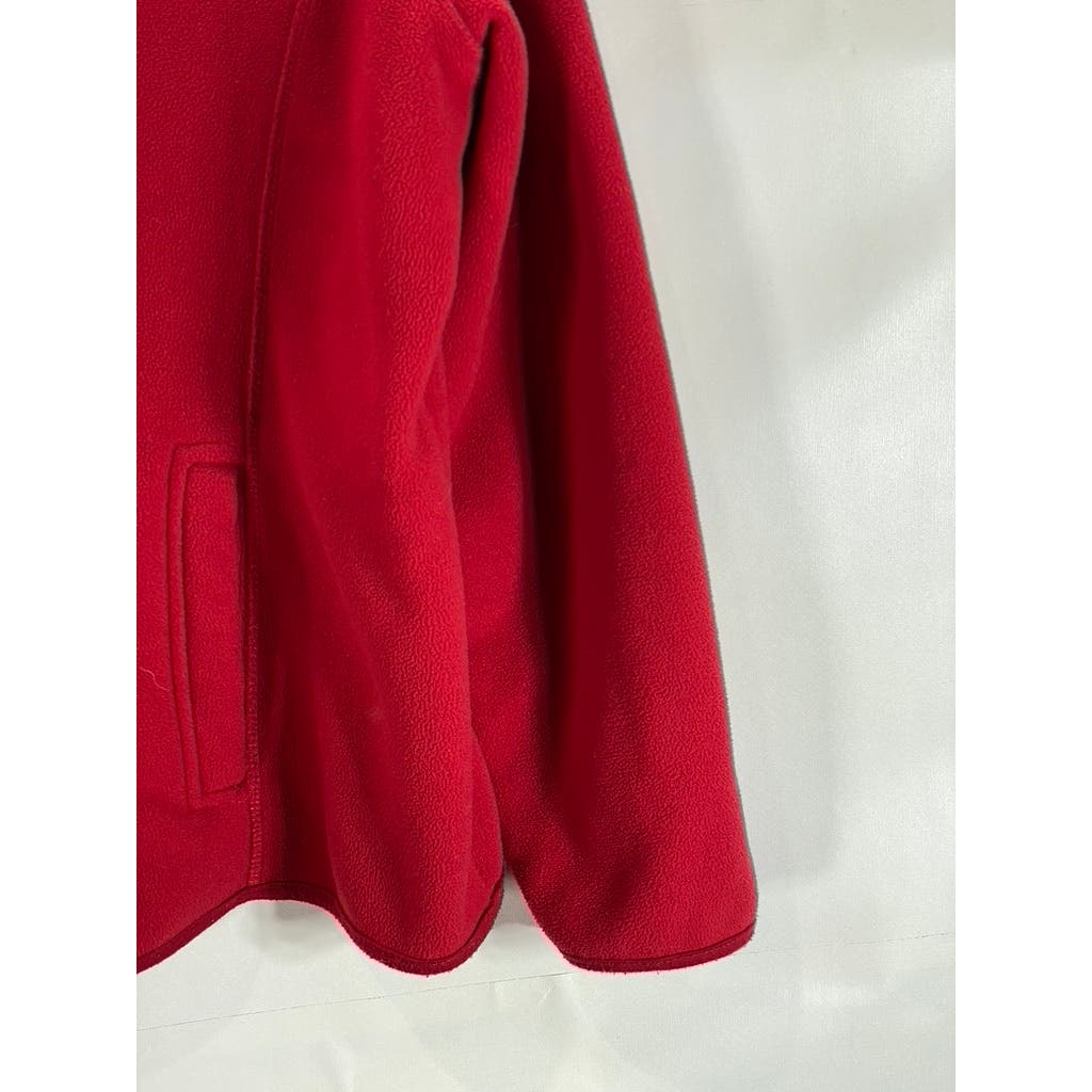 TRADITION COUNTRY COLLECTION Women's Plus Size Red Fleece Zip-Up Sweater SZ 1X