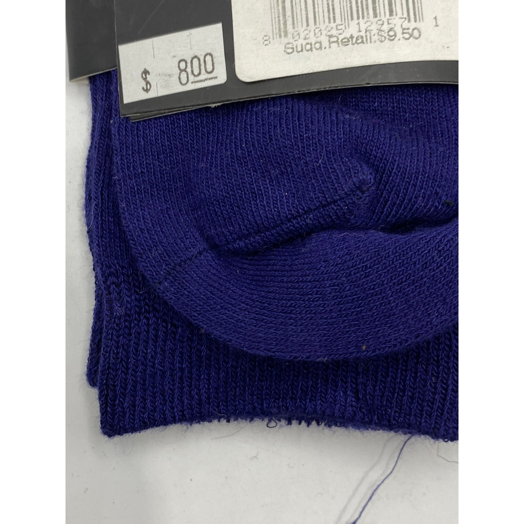 MEMOI Women's Violet Impressions Knit Natural Blend Bamboo Crew Socks SZ OS