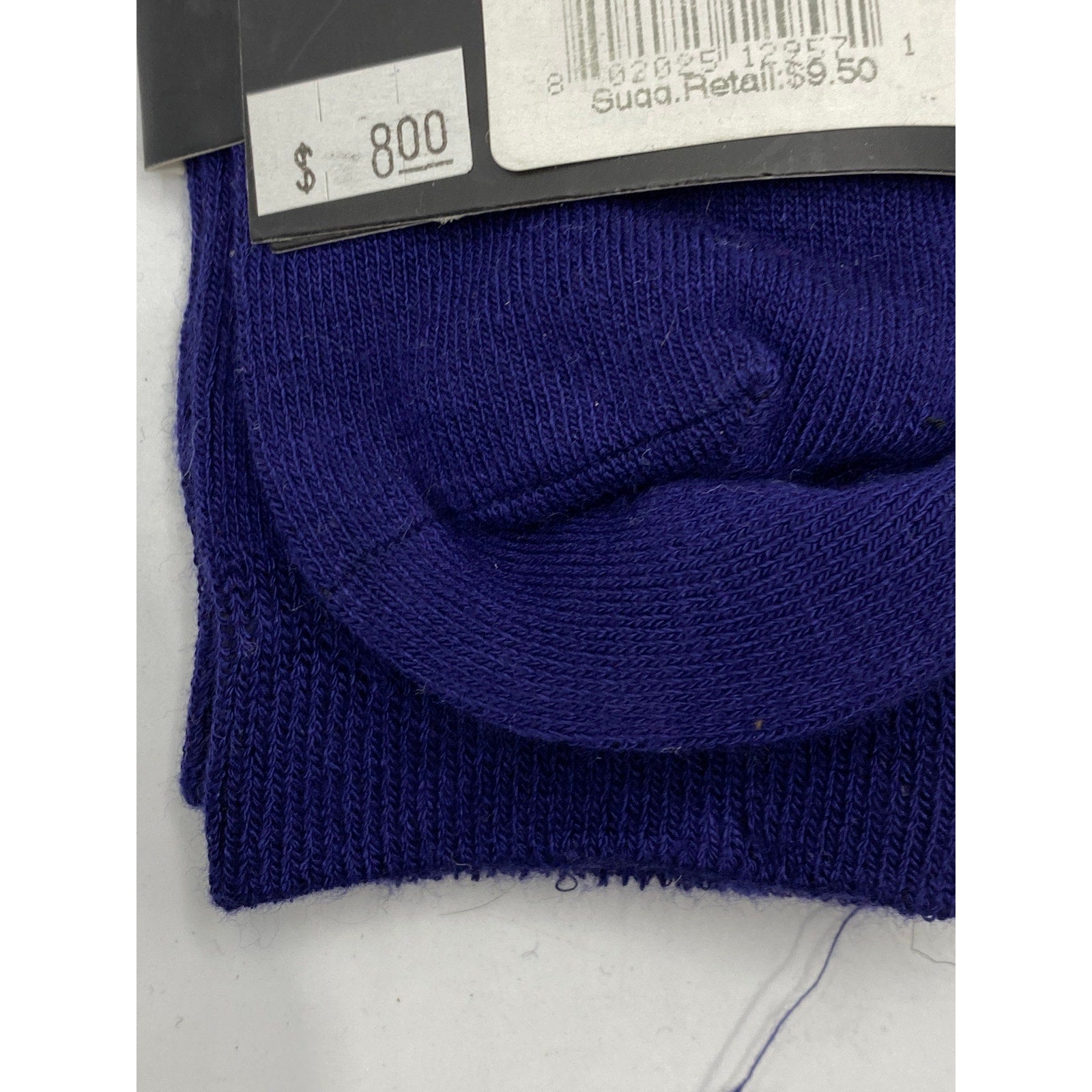 MEMOI Women's Violet Impressions Knit Natural Blend Bamboo Crew Socks SZ OS