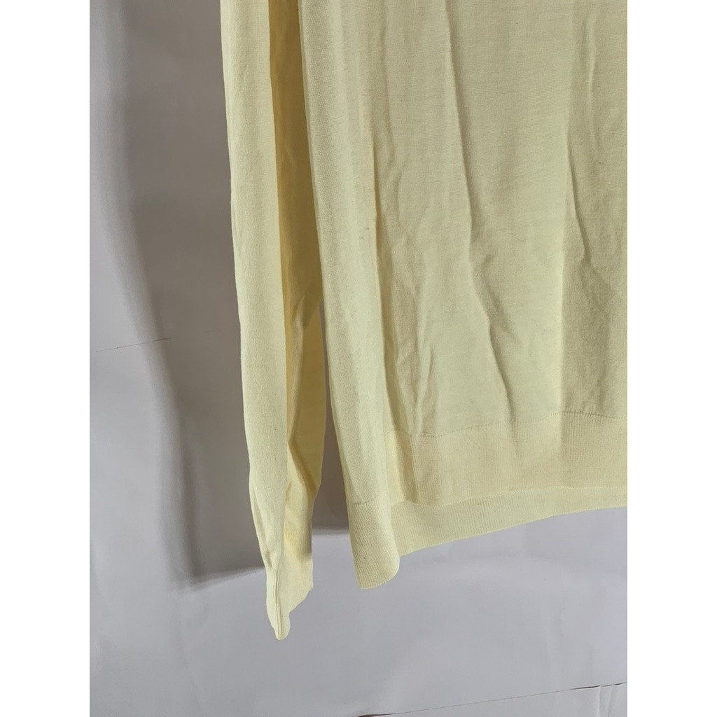 UNIQLO Men's Beige Wool Knit Long Sleeve Pullover Turtleneck Sweater SZ 2XL