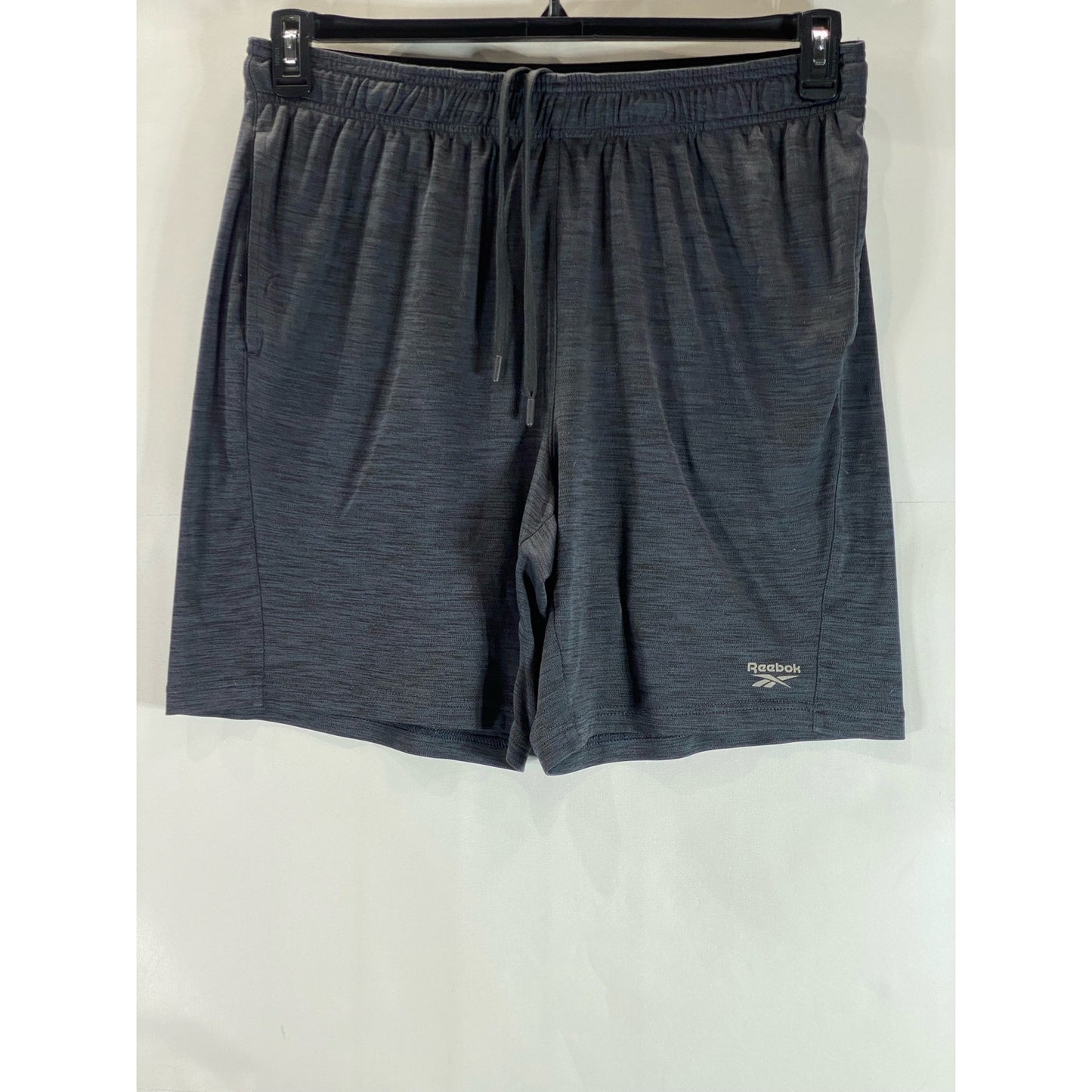 REEBOK Men's Gray Elasticized Waist Pull-On Workout Active Shorts SZ L