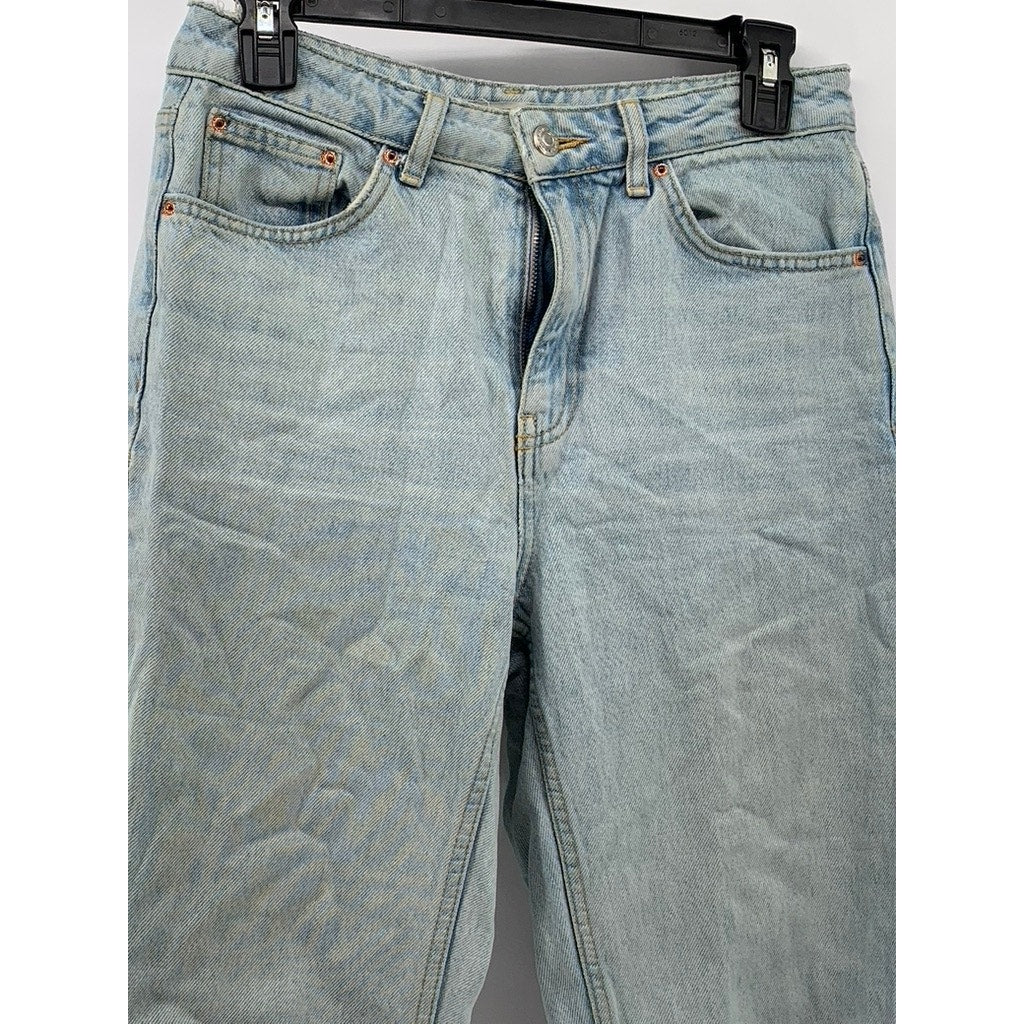 TOPSHOP MOTO Women's Light Wash Denim Mom Jeans SZ 28