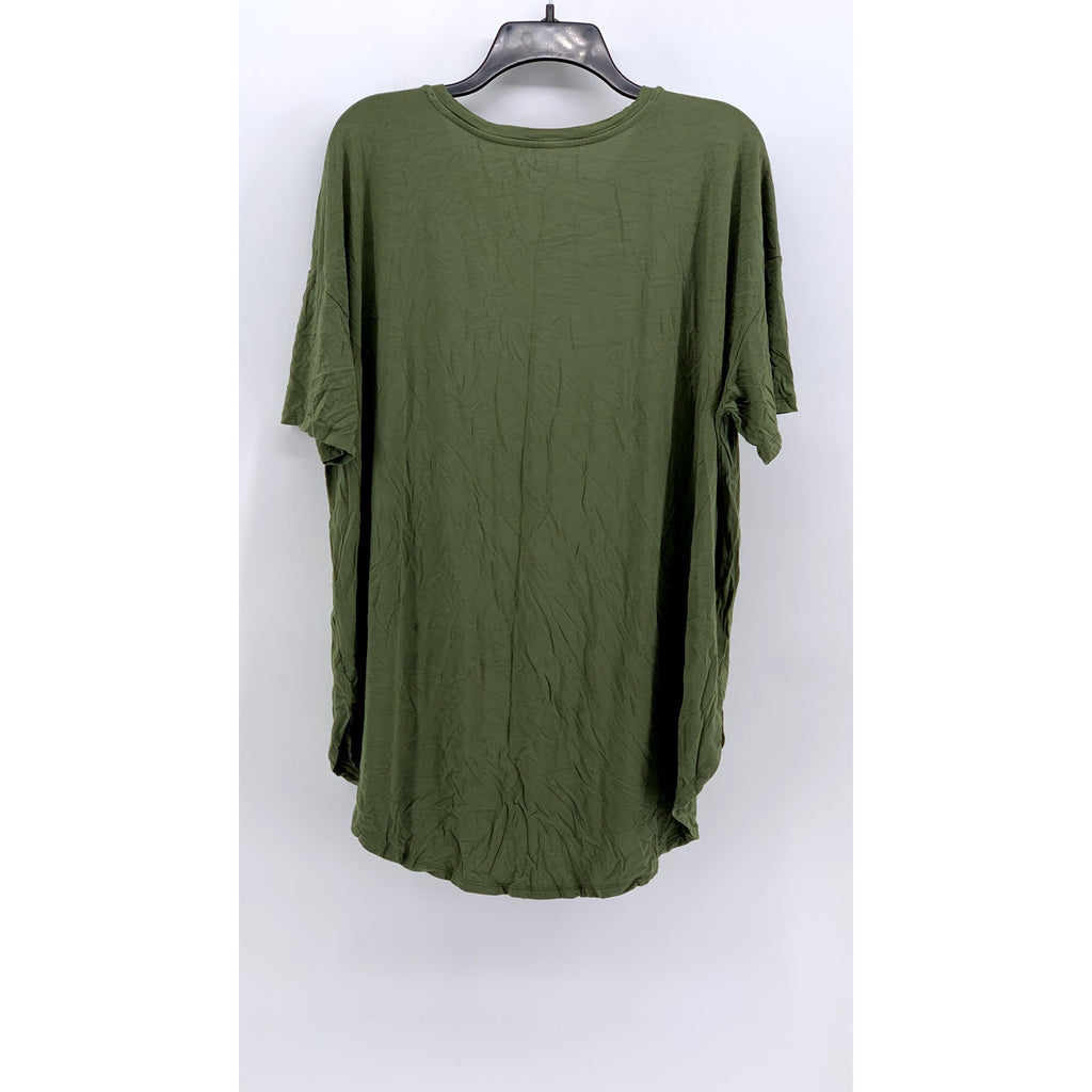 TIME & TRU Women's Olive Green Crewneck Casual Top SZ 2XL