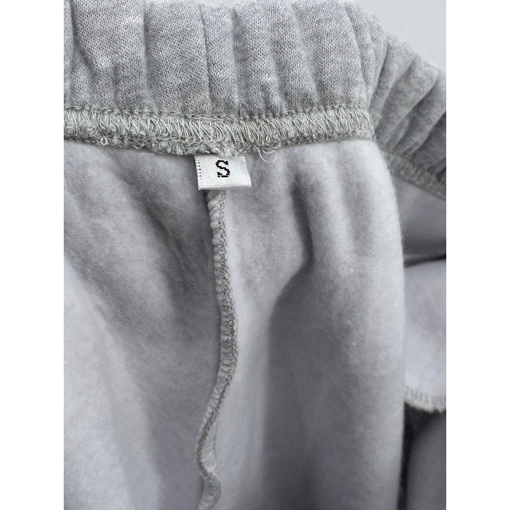 UNBRANDED Women's Light Gray Fleece Pull-On Casual Sweatpants SZ S