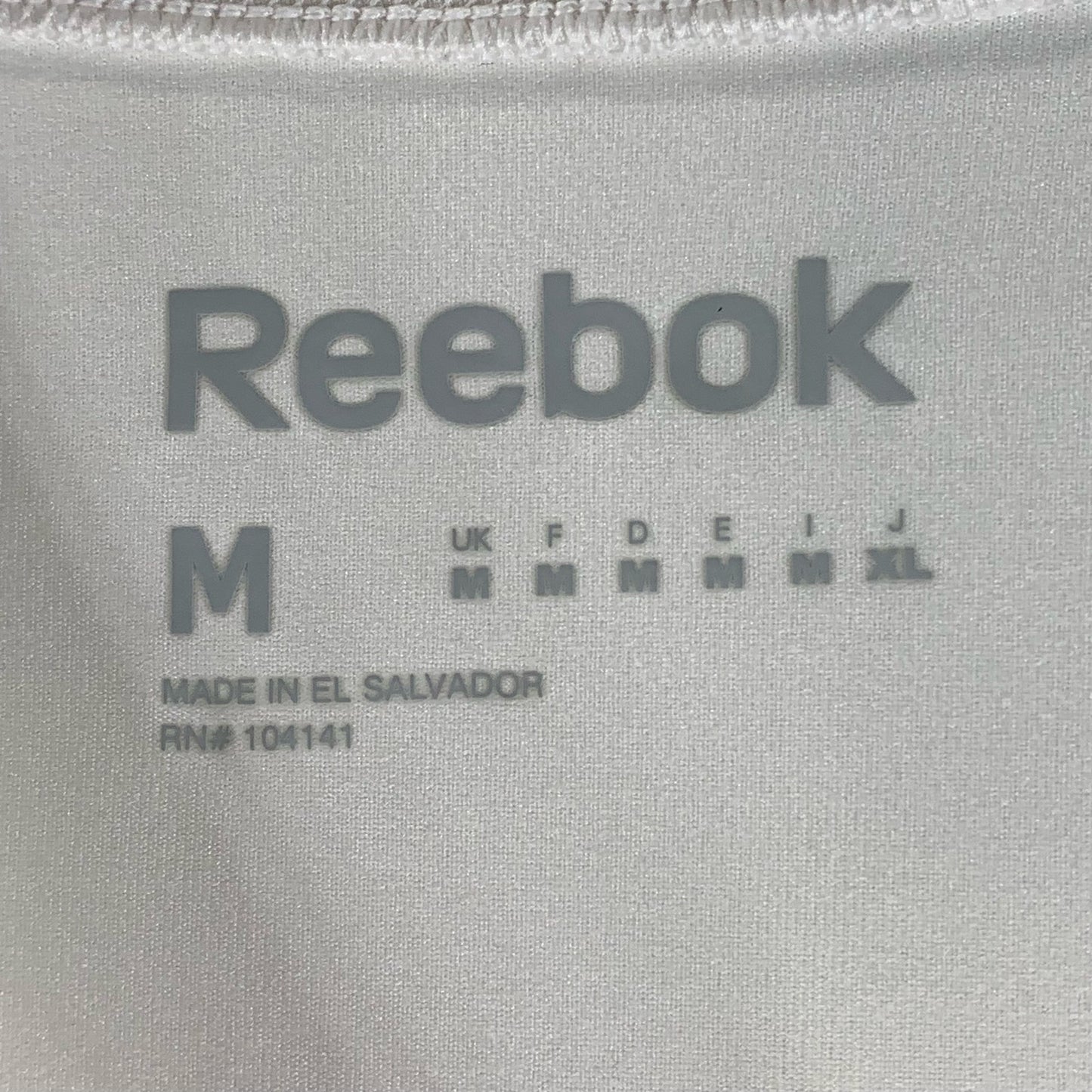 REEBOK Men's Pure White Play Dry Crewneck Long Sleeve Active T-Shirt SZ M