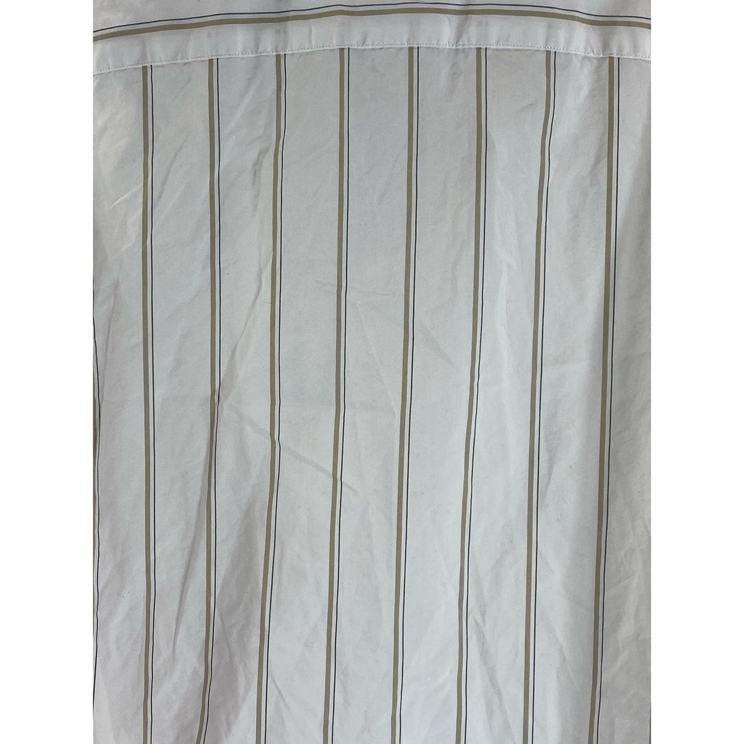 BANANA REPUBLIC Men's White Striped Tech Stretch Cotton Slim Flex Fit Shirt SZXL