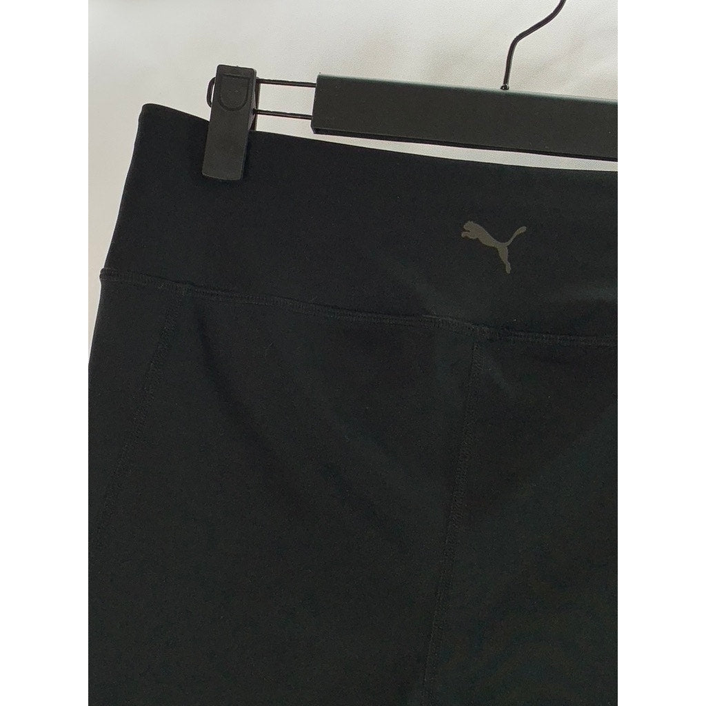 PUMA Women's Black Logo Pull-On 4" Biker Shorts SZ M