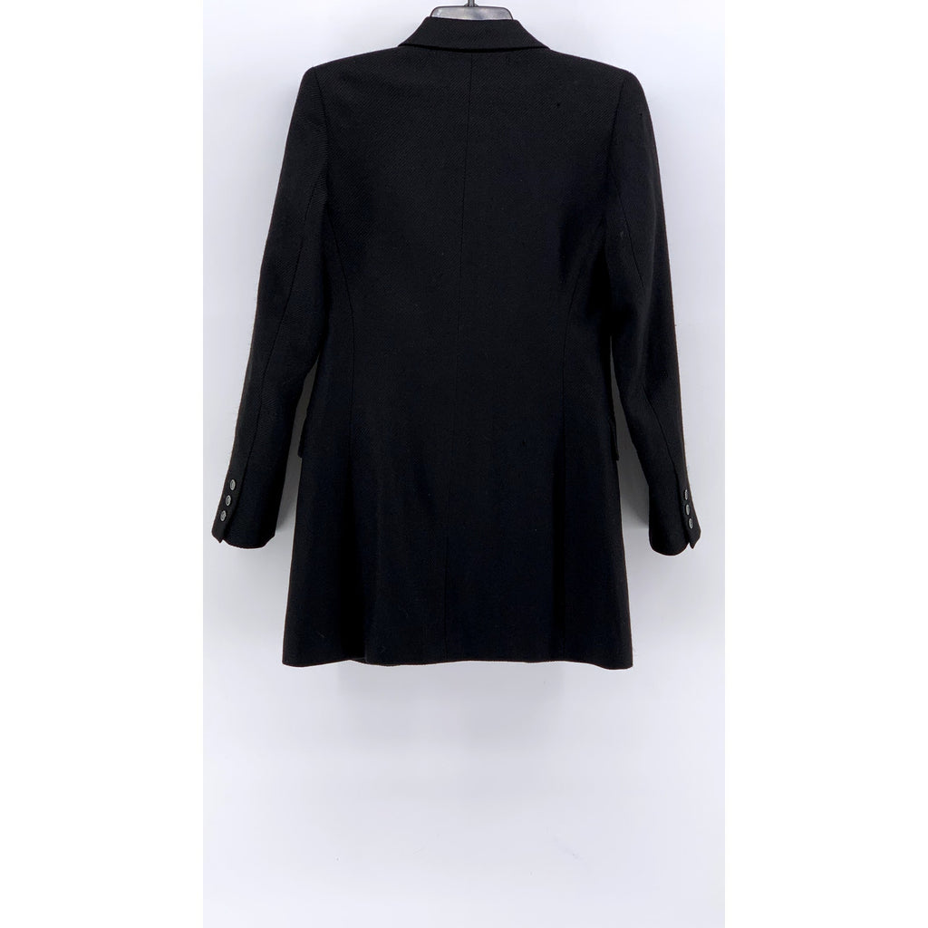 EXPRESS Women's Black Wool Two Button Textured Blazer SZ 3/4