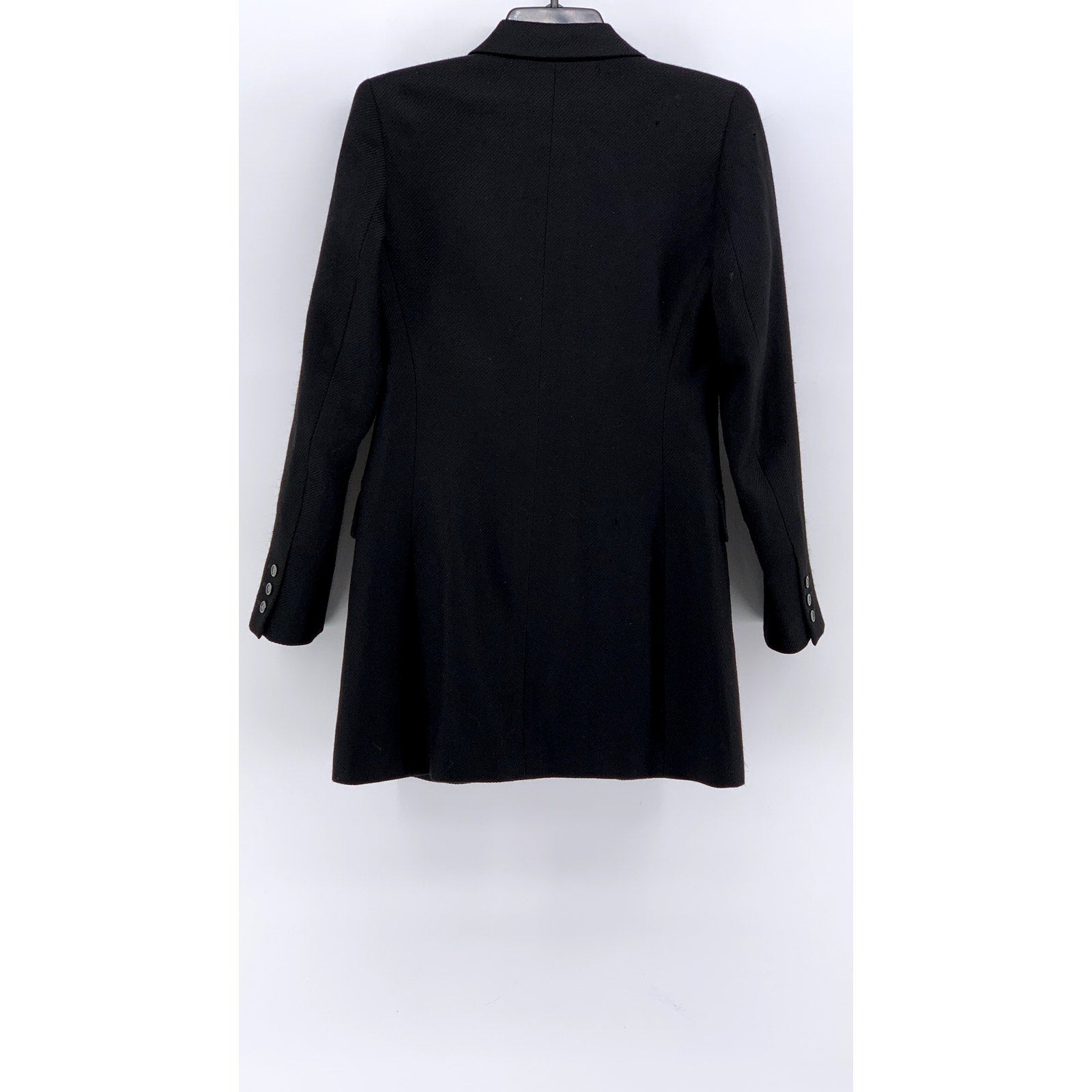 EXPRESS Women's Black Wool Two Button Textured Blazer SZ 3/4
