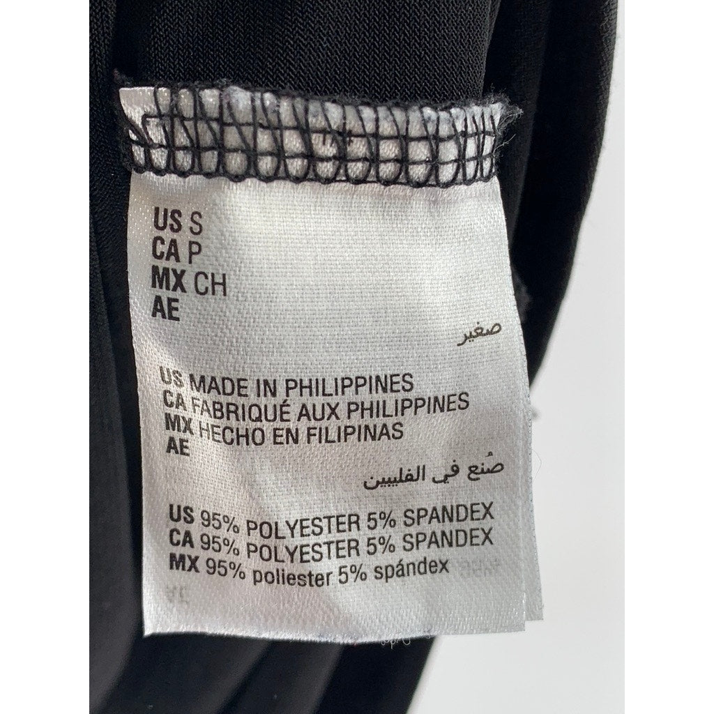 INC INTERNATIONAL CONCEPTS Women's Black Split-Neck Long Sleeve Top SZ S