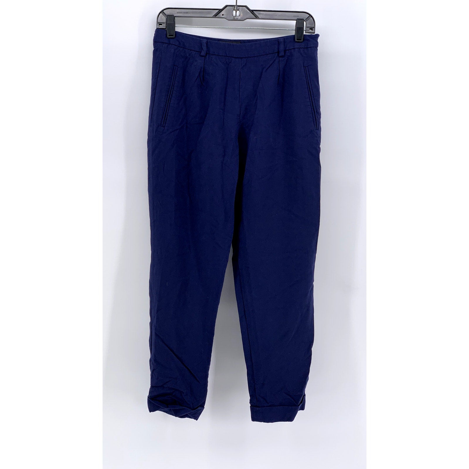 A.P.C RUE MADAME PARIS Women's Navy Straight-Leg Pants SZ 38(USM)