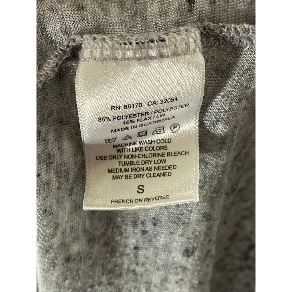 ANTHROPOLOGIE THREE FEATHER Women's Heathered Gray Crewneck Oversized Top SZ S