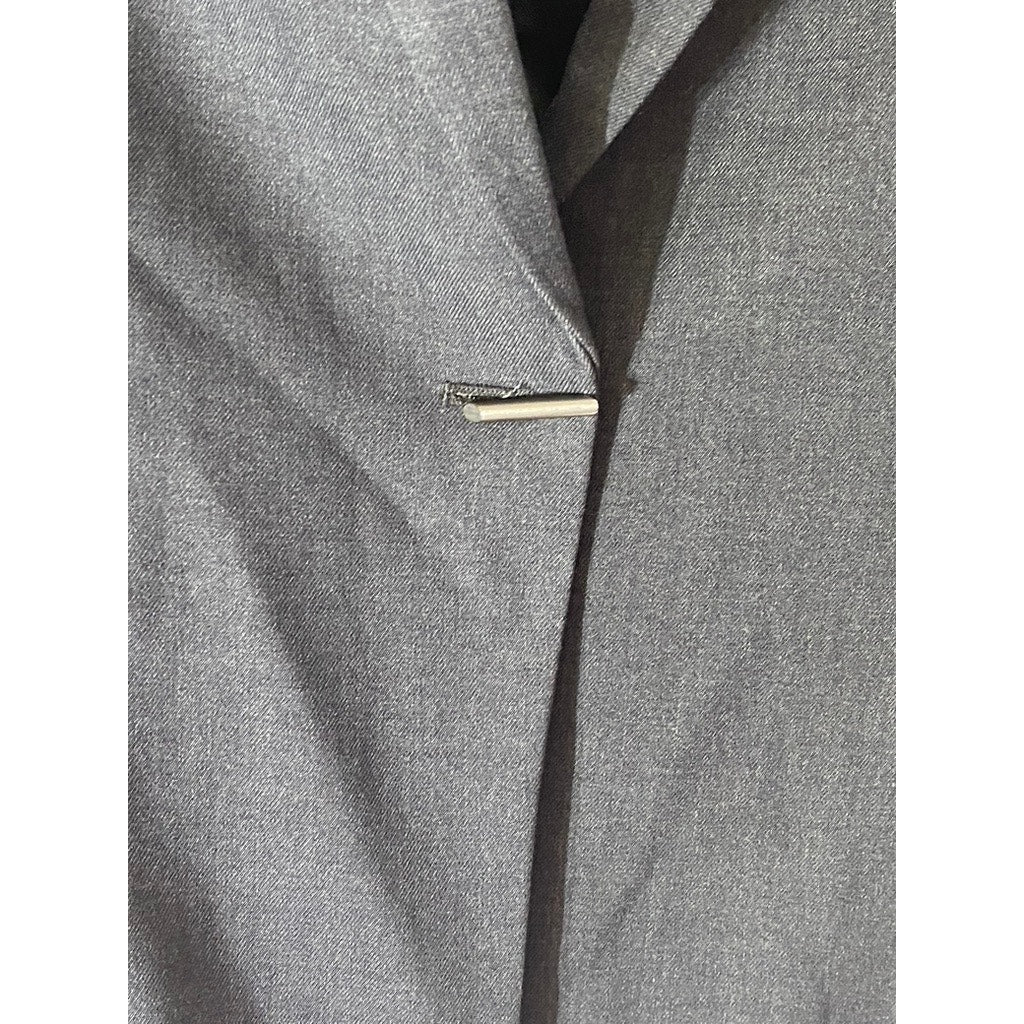 T. TAHARI Women's Dark Gray Single Closure Notch Collar Blazer SZ 8