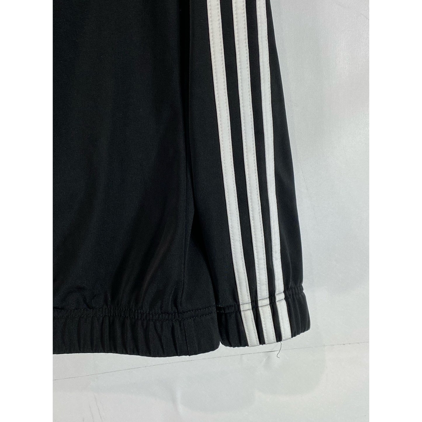 ADIDAS Women's Black/White 3-Stripe Designed to Move Track Jacket SZ L