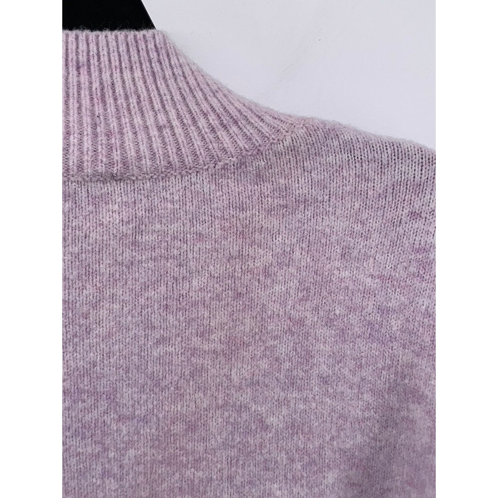 & OTHER STORIES Women's Lilac Soft Knit Mock-Neck Long Sleeve Sweater SZ S