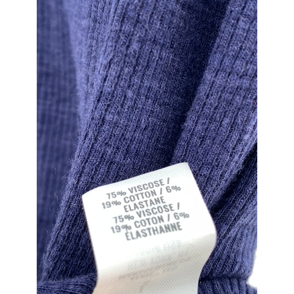 AERIE Women's Navy Ribbed Casual Tank Top SZ L