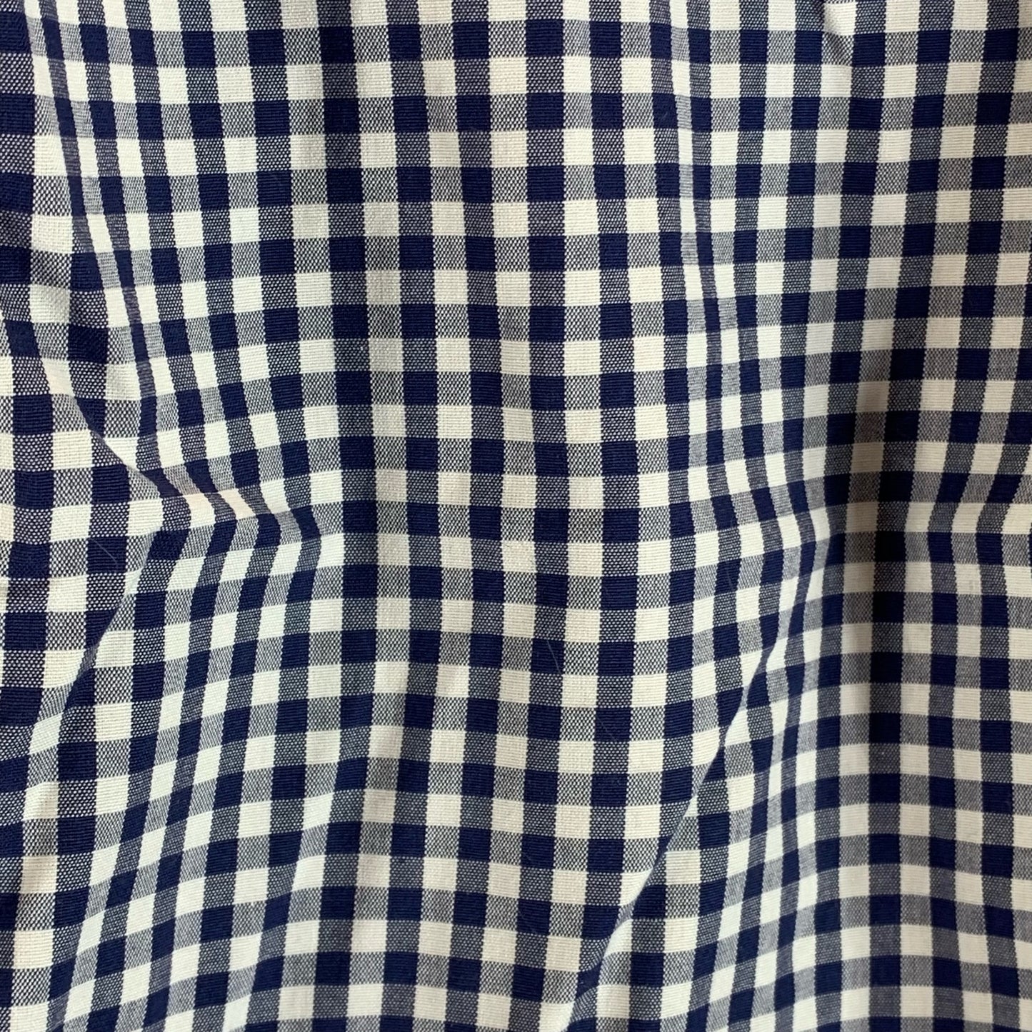 J. CREW Men's Oasis Authentic Navy/White Gingham Classic Bowery Dress Shirt SZ L