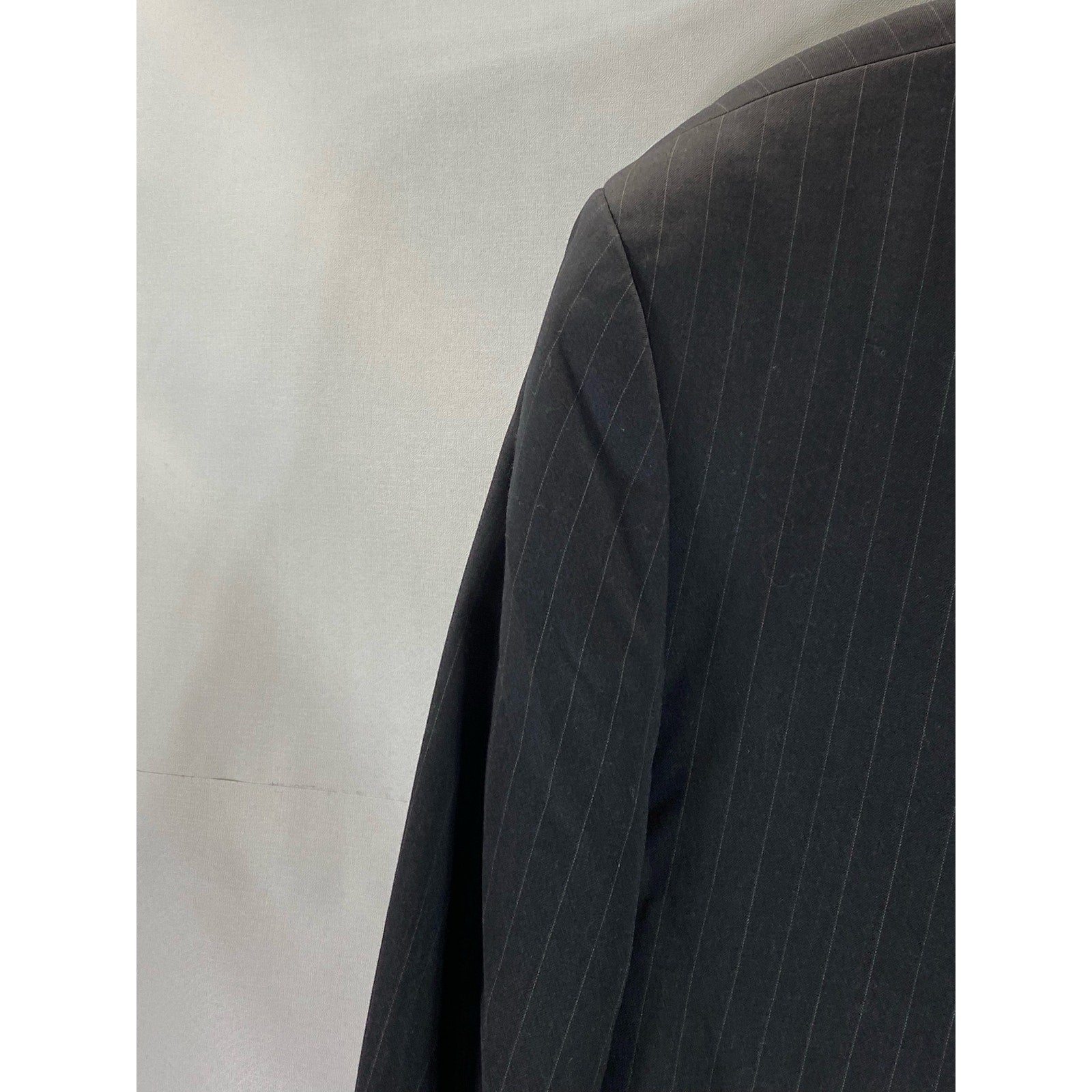 ANDREW FEZZA Fusion Men's Black Pinstripe Vintage Three-Button Blazer SZ 54R