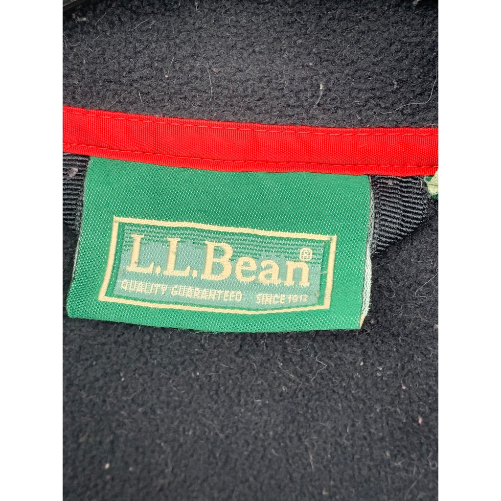 L.L. BEAN Men’s Vintage 90's Black Fleece Long Sleeve Zip-Up Sweater SZ L