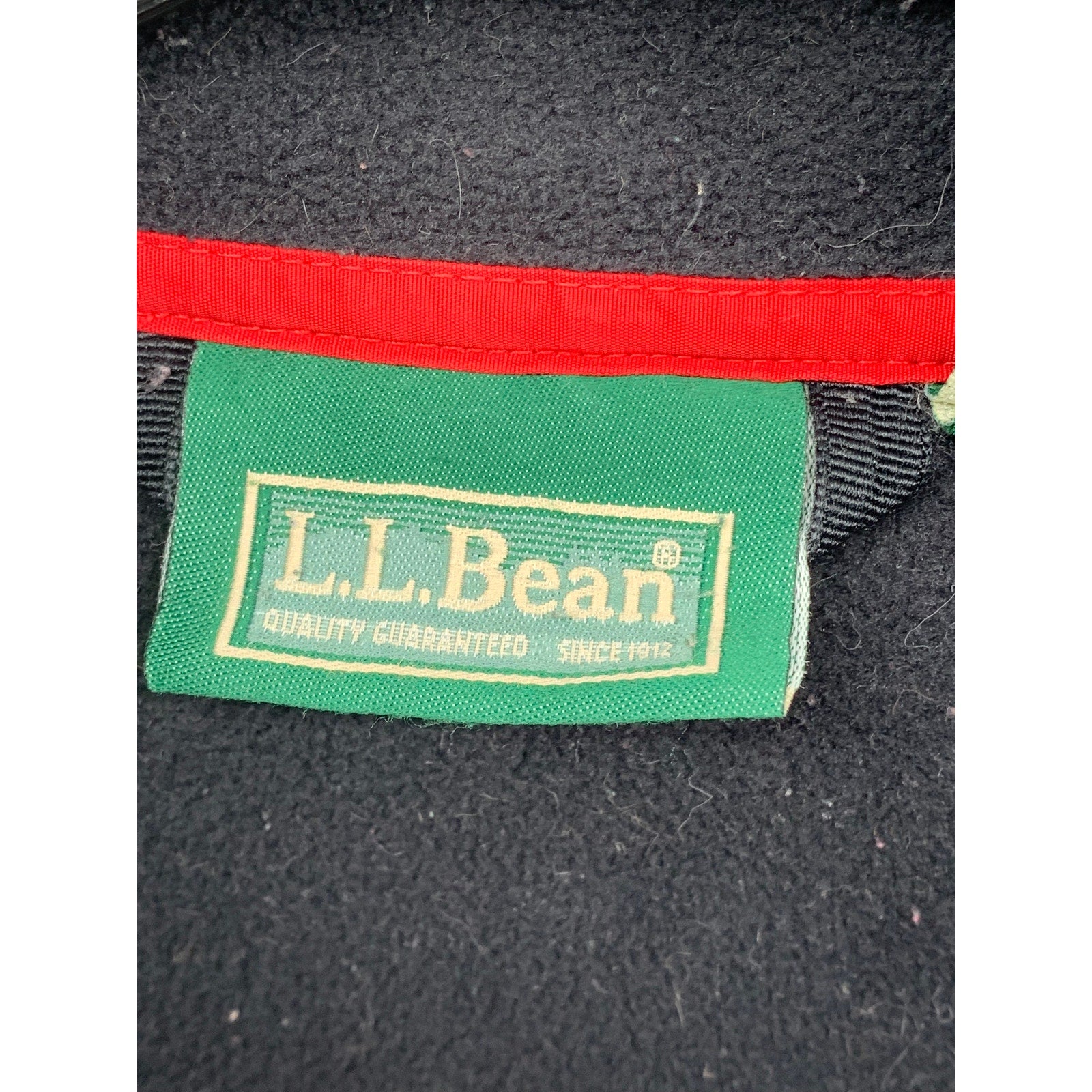 L.L. BEAN Men’s Vintage 90's Black Fleece Long Sleeve Zip-Up Sweater SZ L