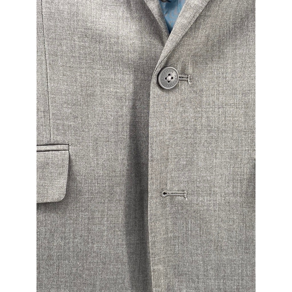 APPAMAN FINE TAILORING Boys Gray Notch Collar Two-Button Blazer SZ 12