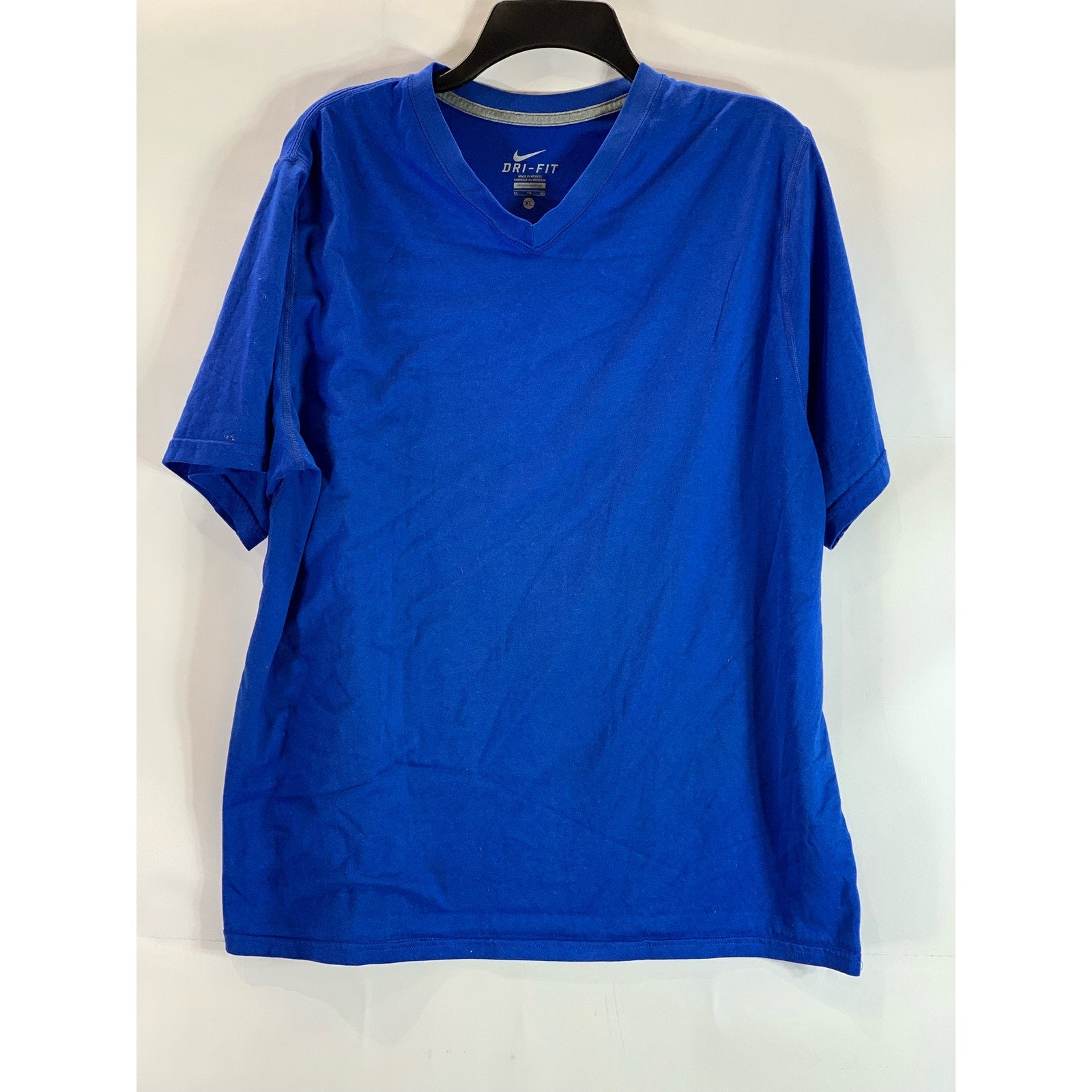 NIKE Men's Blue Dri-Fit V-Neck Short Sleeve Active T-Shirt SZ XL