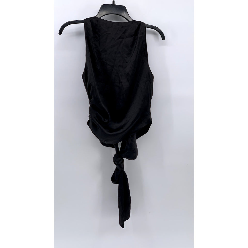 ZARA Women's Black Backless Tie-Hem Sleeveless Top SZ XS