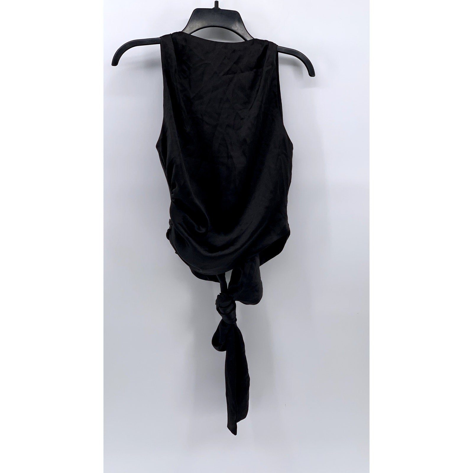 ZARA Women's Black Backless Tie-Hem Sleeveless Top SZ XS