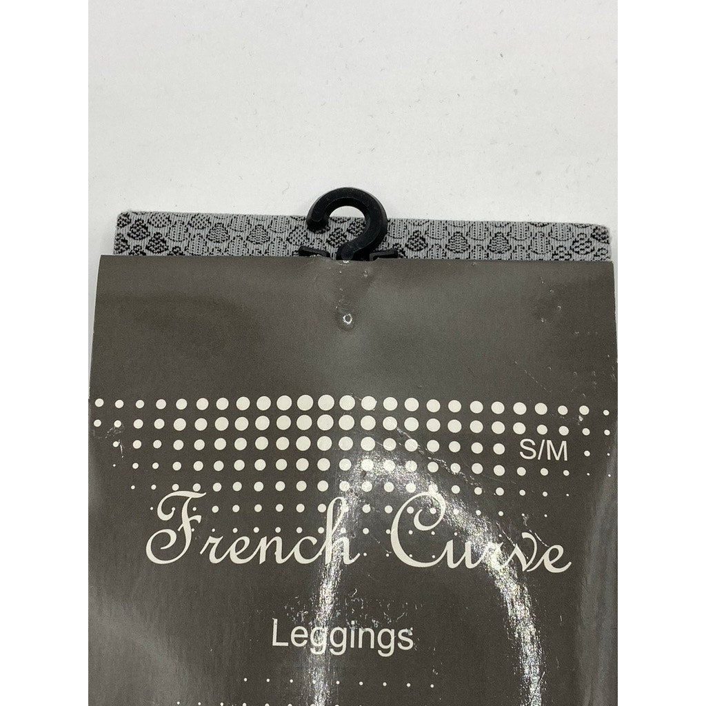 FRENCH CURVE Women's Gray Printed Stretch Pull-on Lightweight Leggings SZ S/M