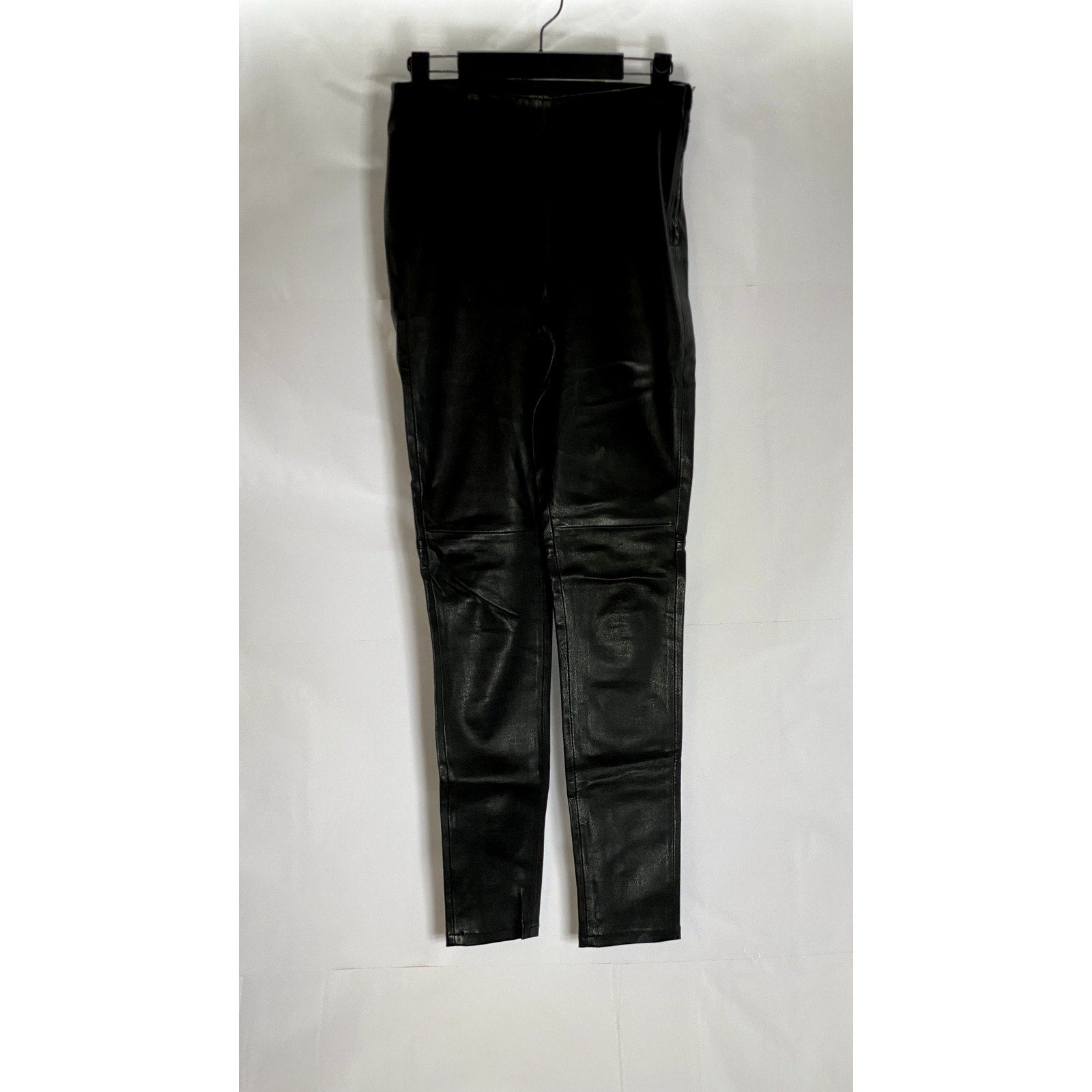 J. LINDEBERG Women's Black Leather Daphne Stretch Pull-On Pant SZ 34