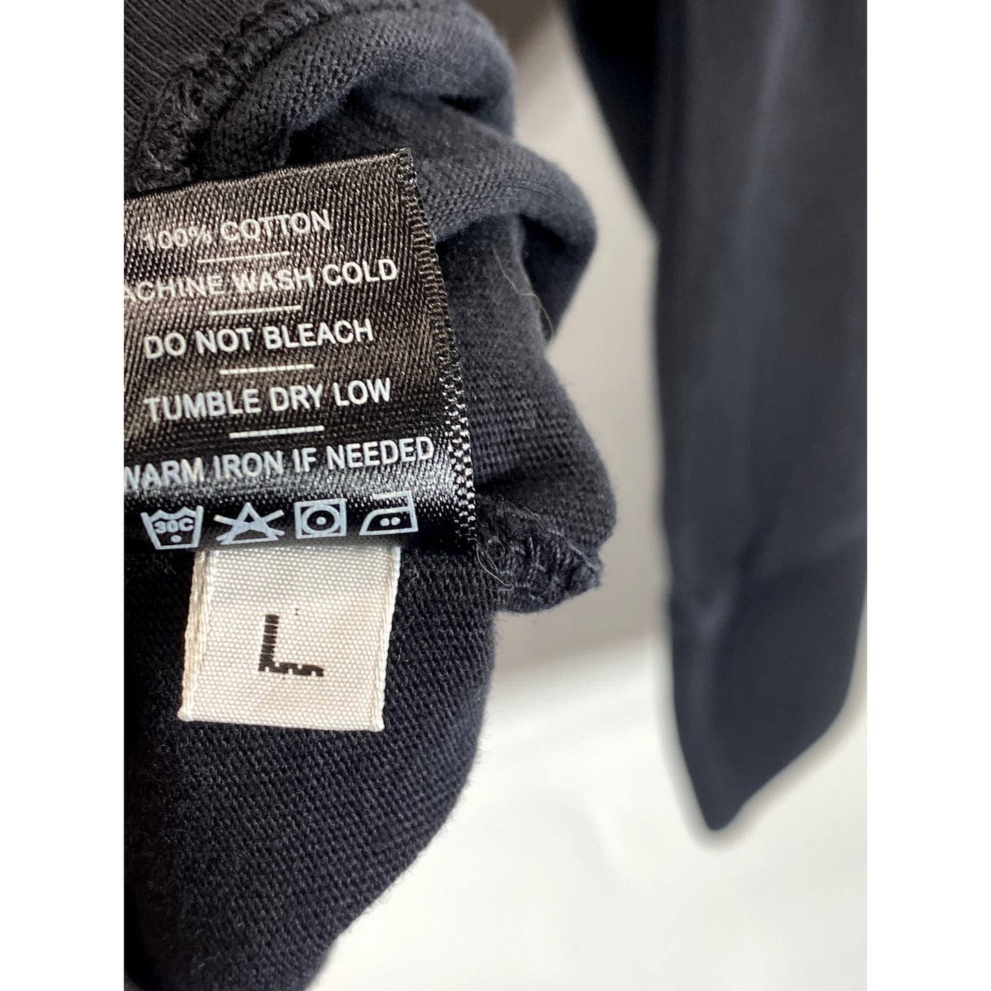 AMERICAN GIANT Men's Solid Black Crewneck Logo Long Sleeve Shirt SZ L