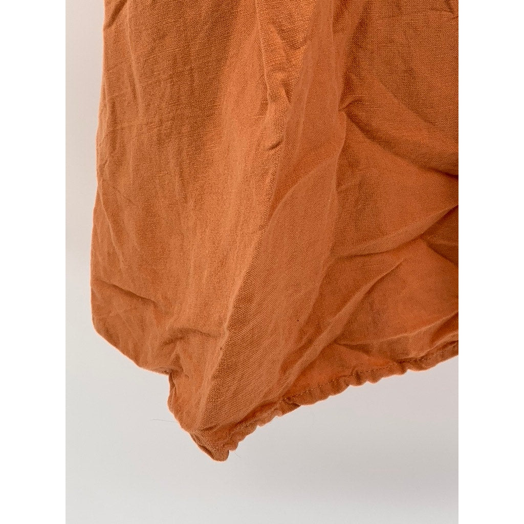 A NEW DAY Women’s Burnt Orange Linen-Blend Maxi Skirt SZ 2XL