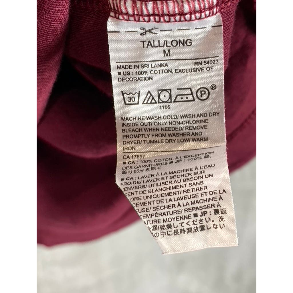 BANANA REPUBLIC Men's Tall California Burgundy Slim-Fit Dress Polo SZ M/T